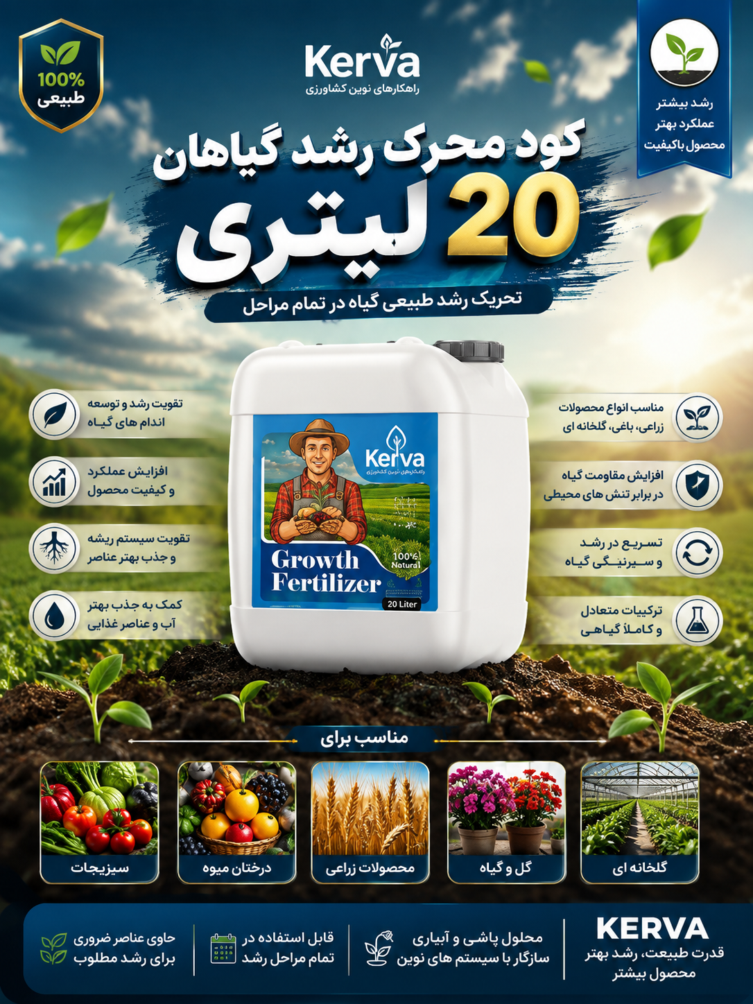 گکود محرک رشد ۲۰ لیتری کروا
